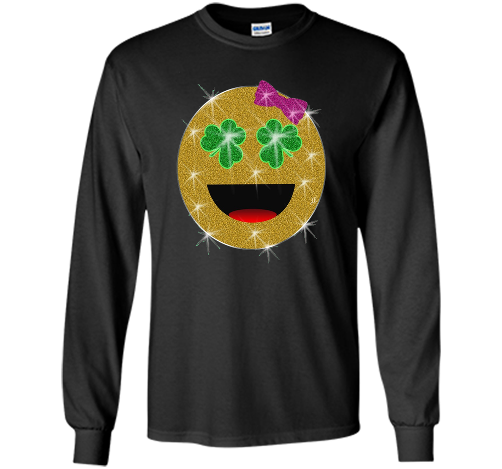 St. Patrick's Day Emoji T-Shirt for Girls and Women