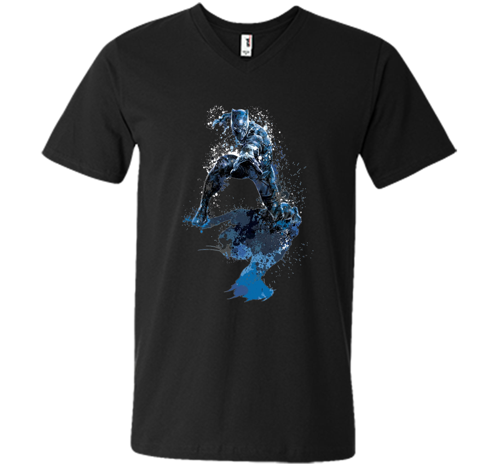 Black Panther Paint Splatter Graphic T-Shirt