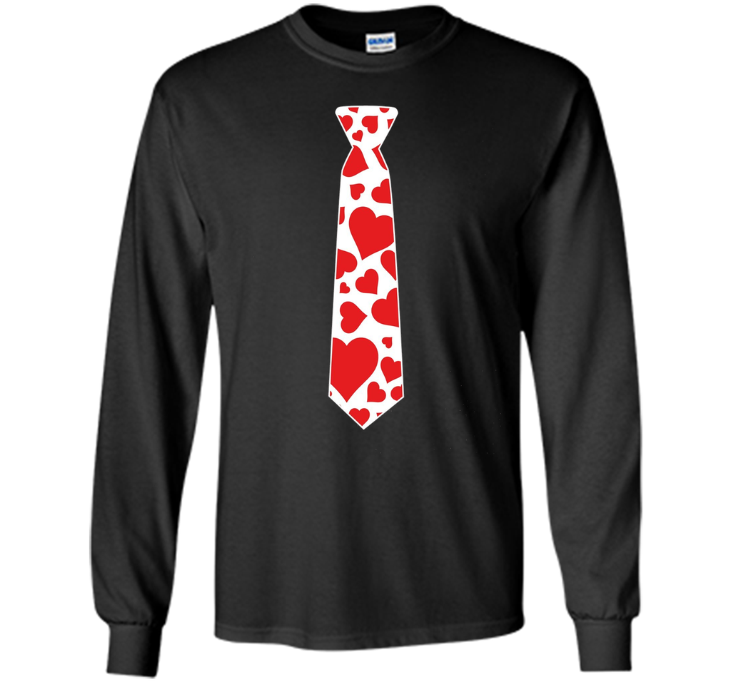 Valentine's Day Hearts Neck Tie T-Shirt For Kids & Adults
