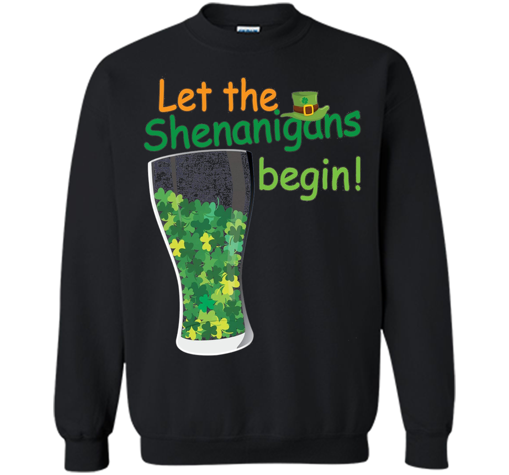 Let The Shenanigans Begin St Patricks Day T-Shirt Shamrocks