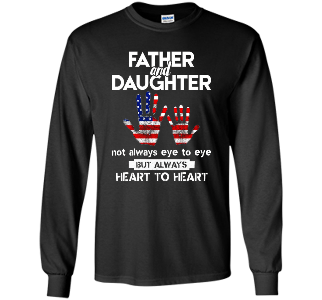 Father & Daughter ~ Father's Day T-Shirt USA US America Flag