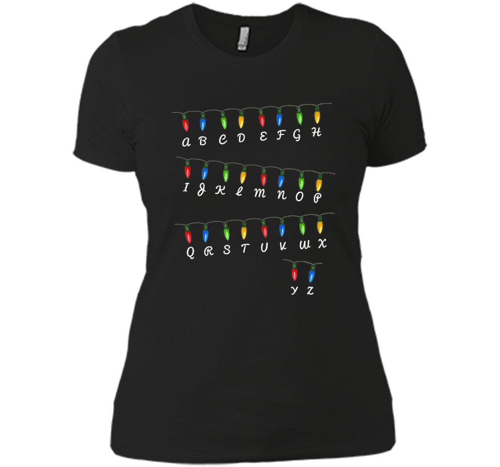 Weird Christmas Alphabet Tree Lights Holiday T-Shirt