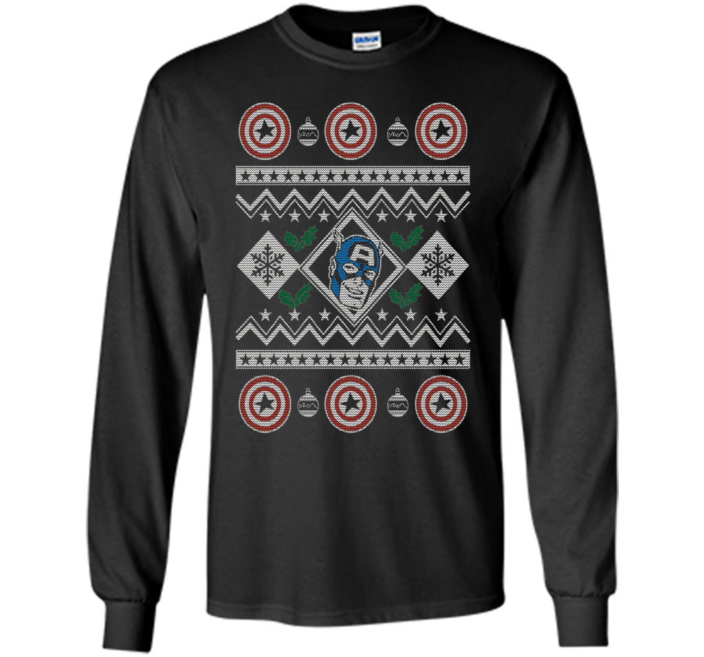 Captain America Christmas Sweater Graphic T-Shirt