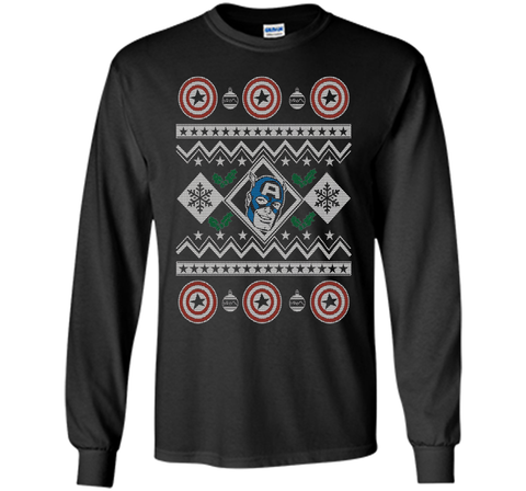 Captain America Christmas Sweater Graphic T-Shirt