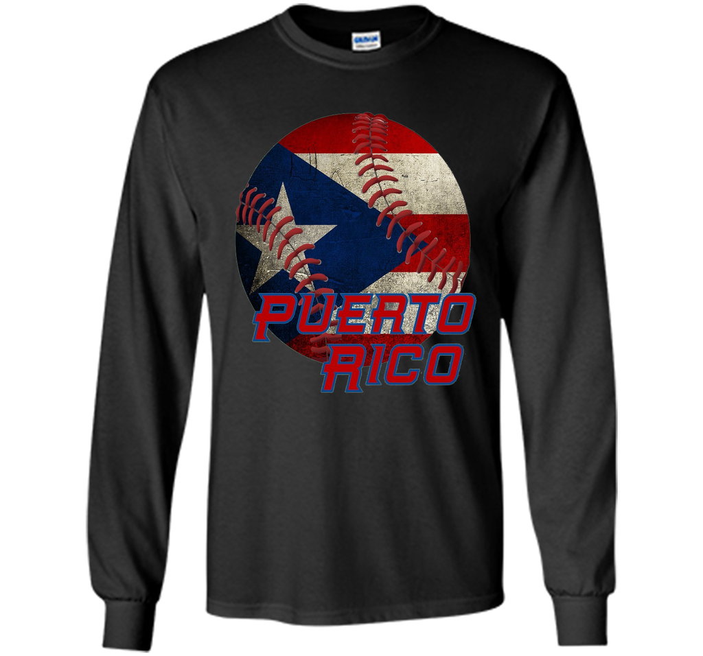 Puerto Rico Baseball Flag T Shirt Boricua Pride Tee