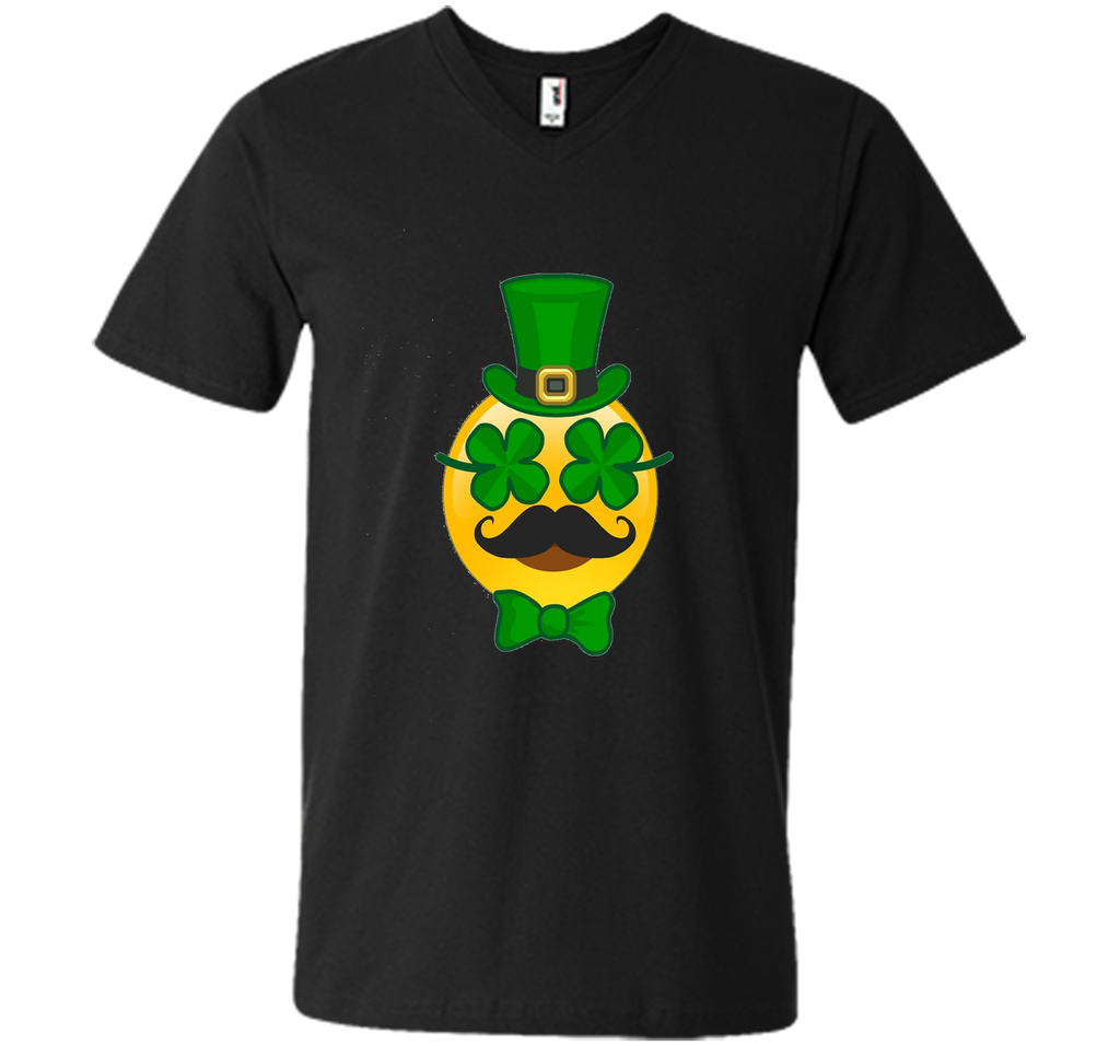 St Patricks Day Emoji T-Shirt Funny Mustache Men Girls Boys