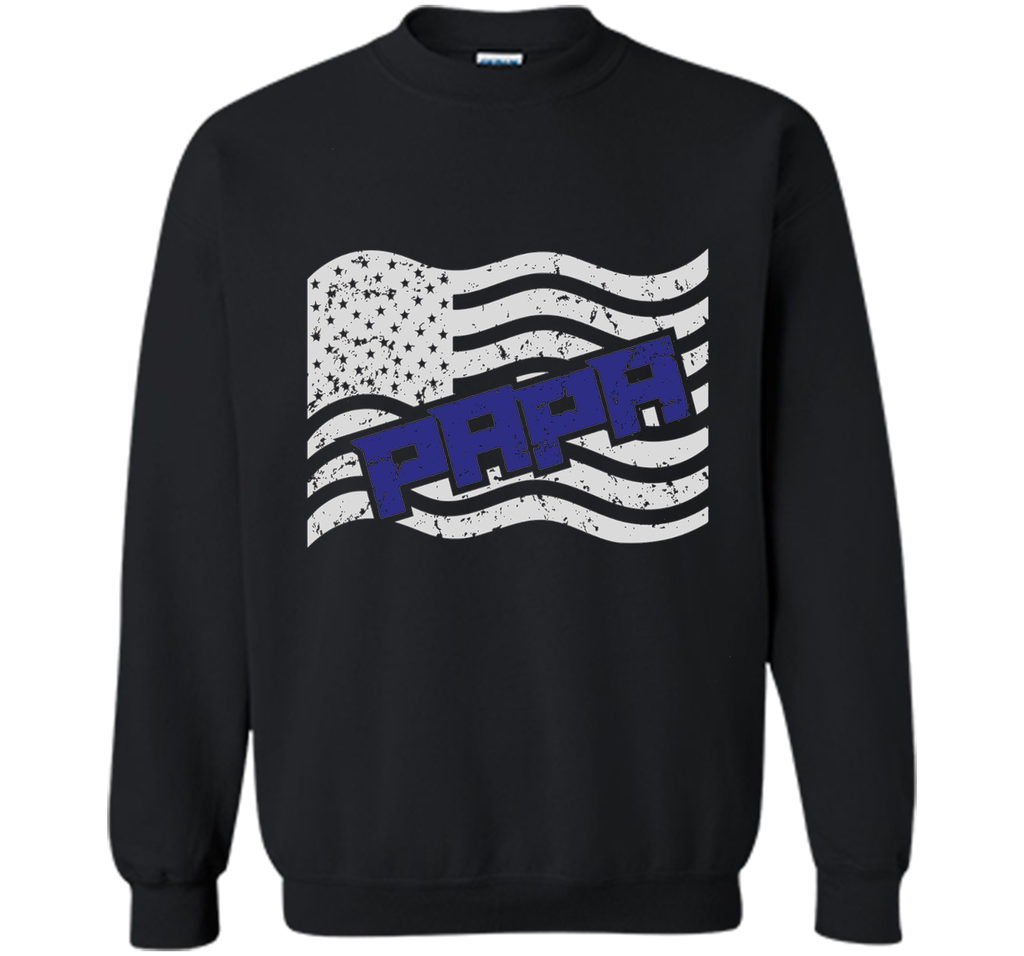 Papa on the American Flag Father's Day Gift T-shirt