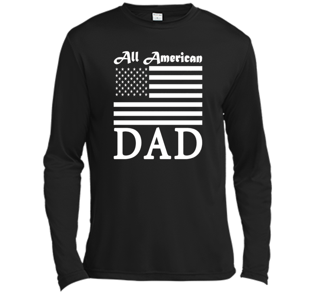 Mens All American Dad American Flag Day T-Shirt