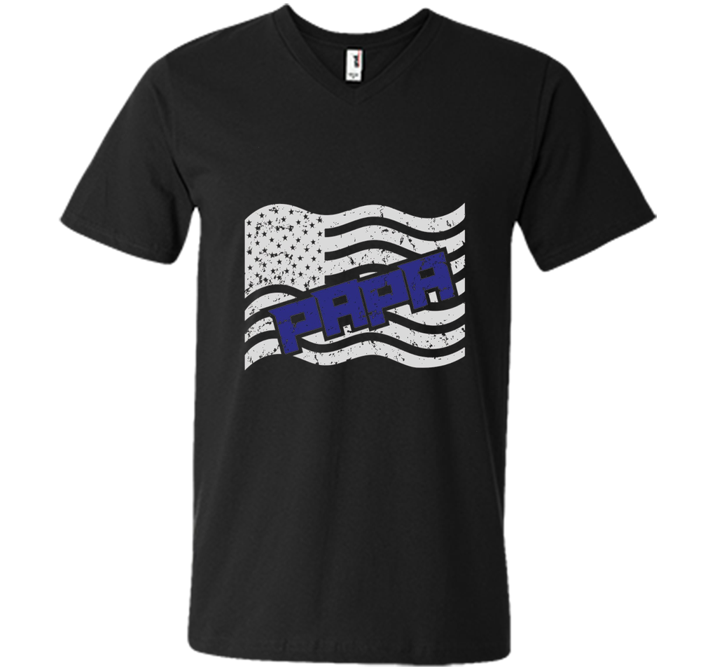 Papa on the American Flag Father's Day Gift T-shirt