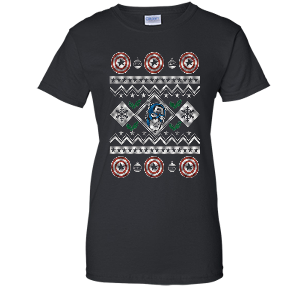 Captain America Christmas Sweater Graphic T-Shirt