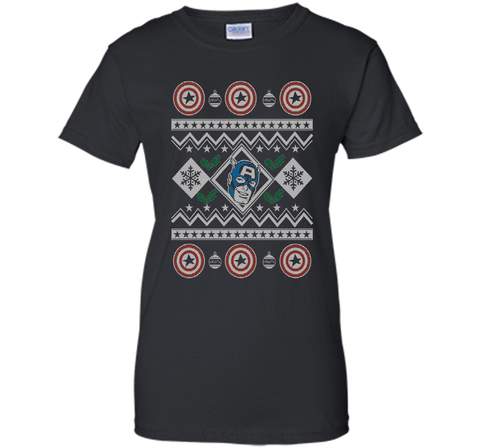 Captain America Christmas Sweater Graphic T-Shirt