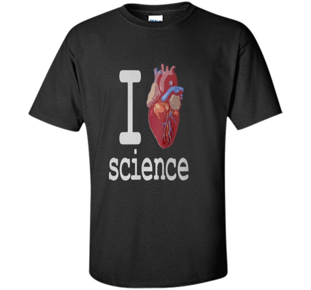 I Love Heart Science T Shirt - Biology Tee Tshirt Teacher