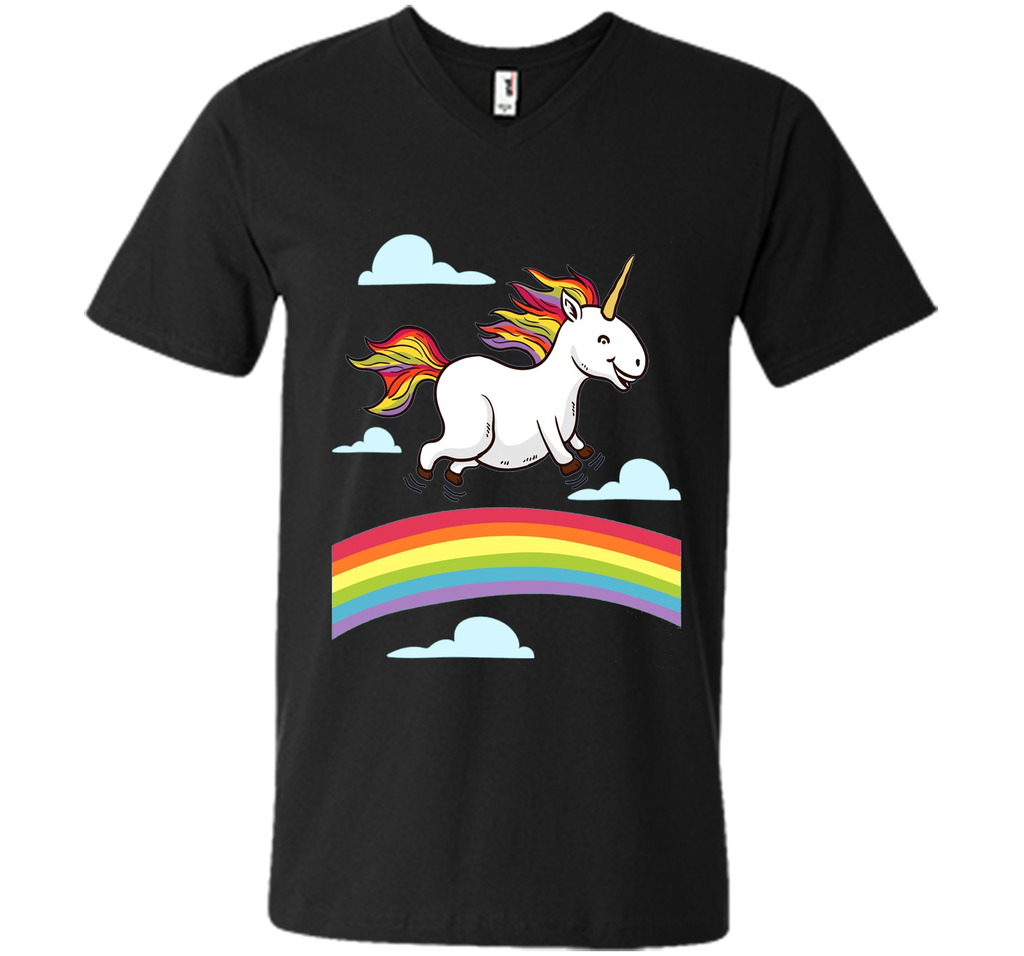 Funny Unicorn Dancing on Rainbows. Gay Lesbian Pride T-Shirt