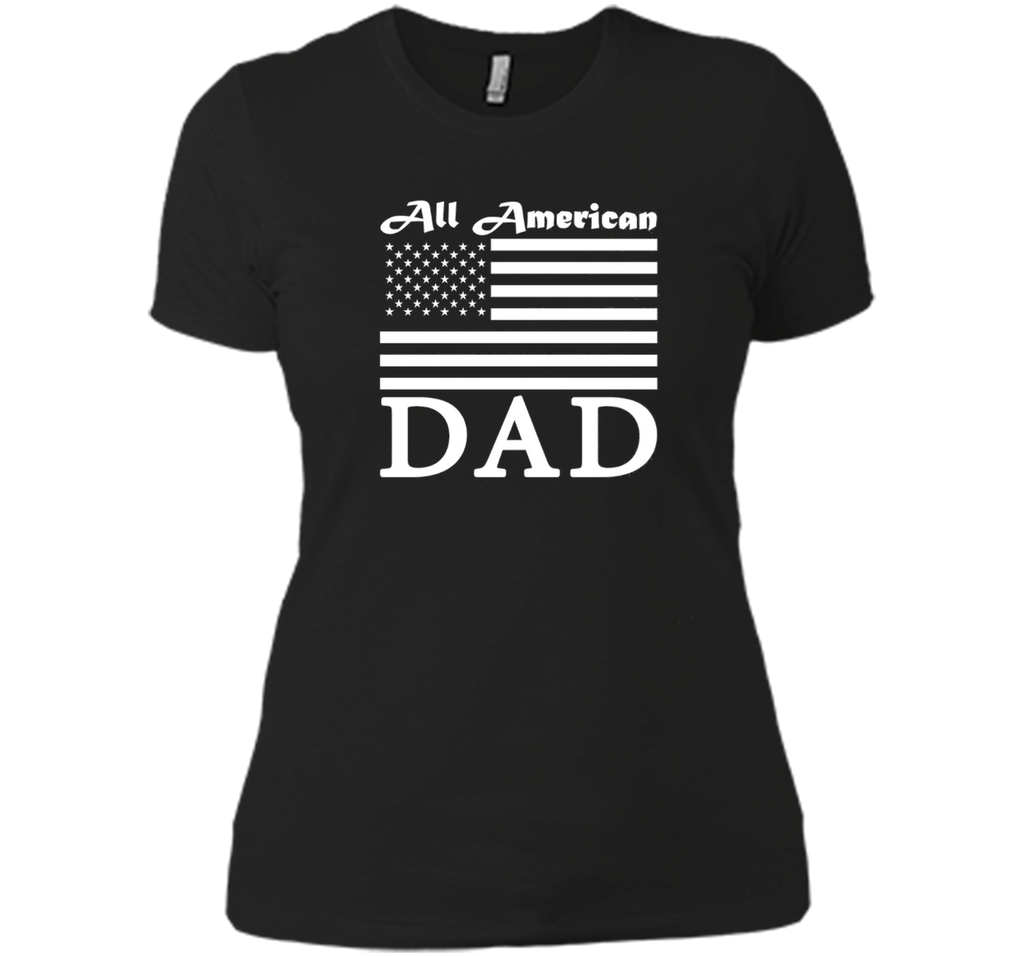 Mens All American Dad American Flag Day T-Shirt