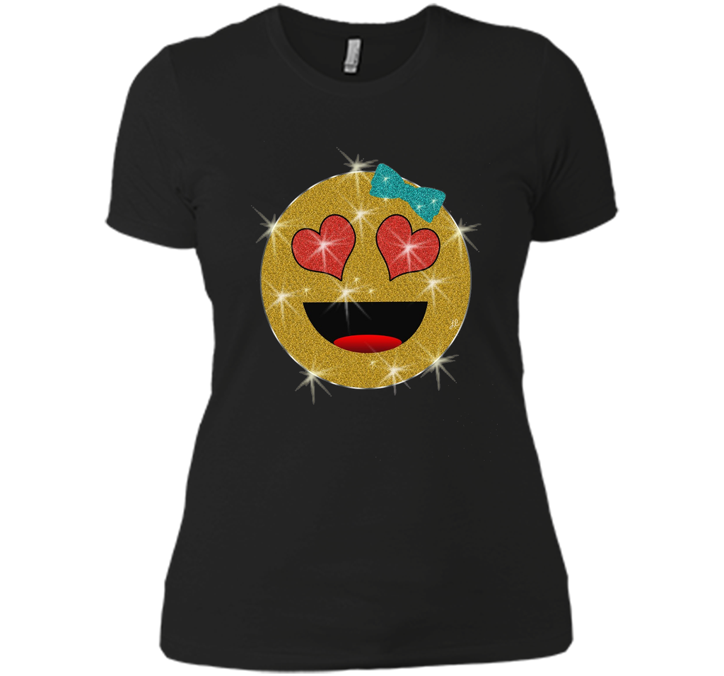 Valentine's Day Emoji Face T-Shirt for Kids and Women