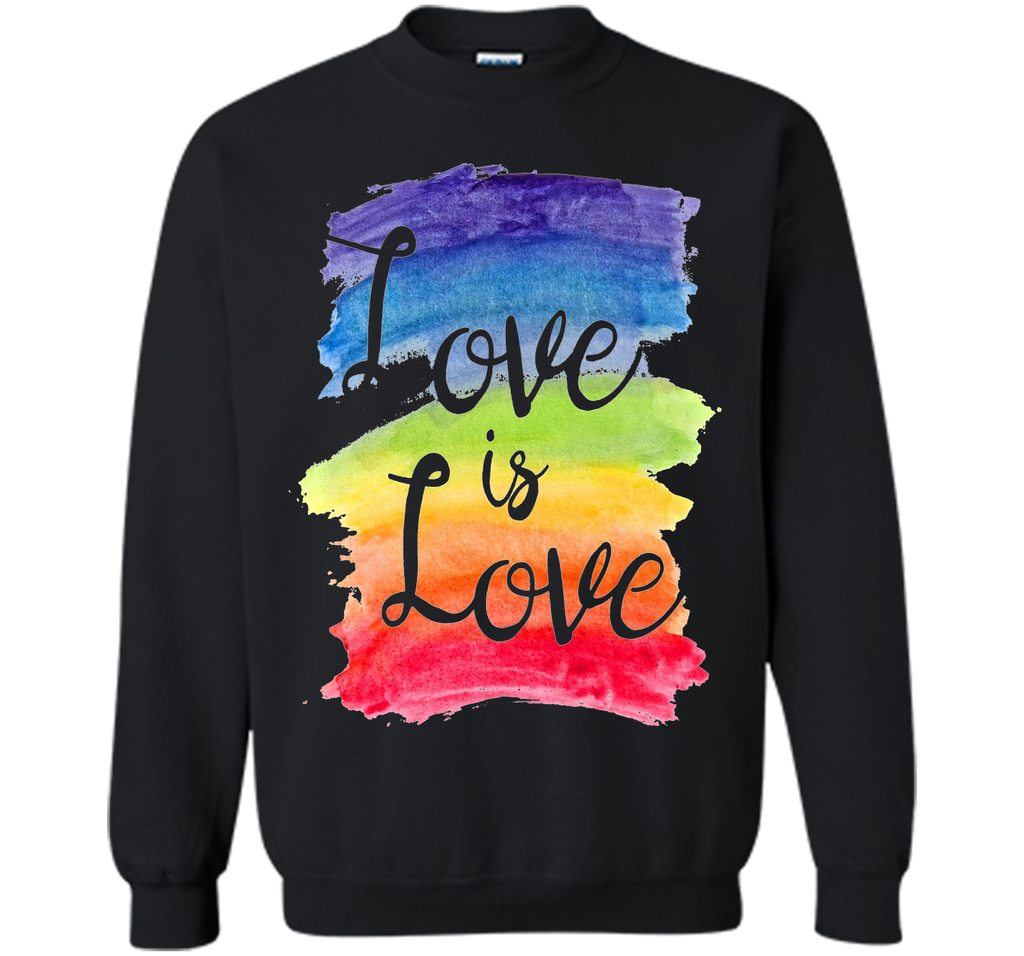 Love, Is Love Rainbow T-shirt, Gay Lesbian Pride Watercolors