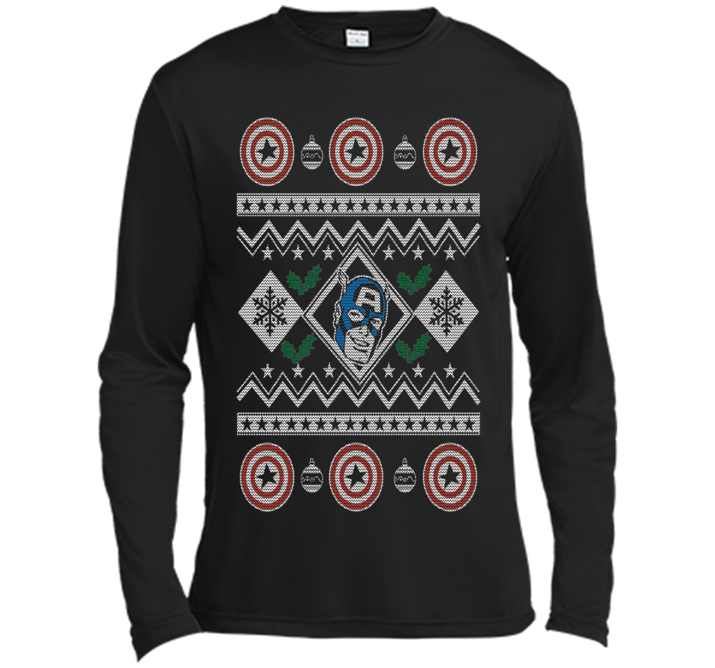 Captain America Christmas Sweater Graphic T-Shirt