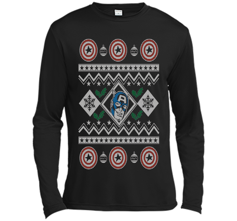 Captain America Christmas Sweater Graphic T-Shirt