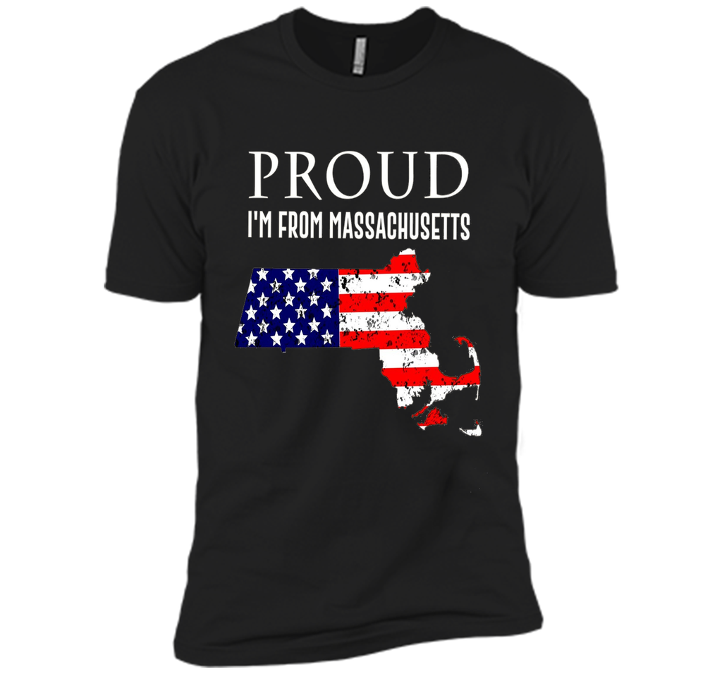Proud of Massachusetts-US flag Independence day Tshirt