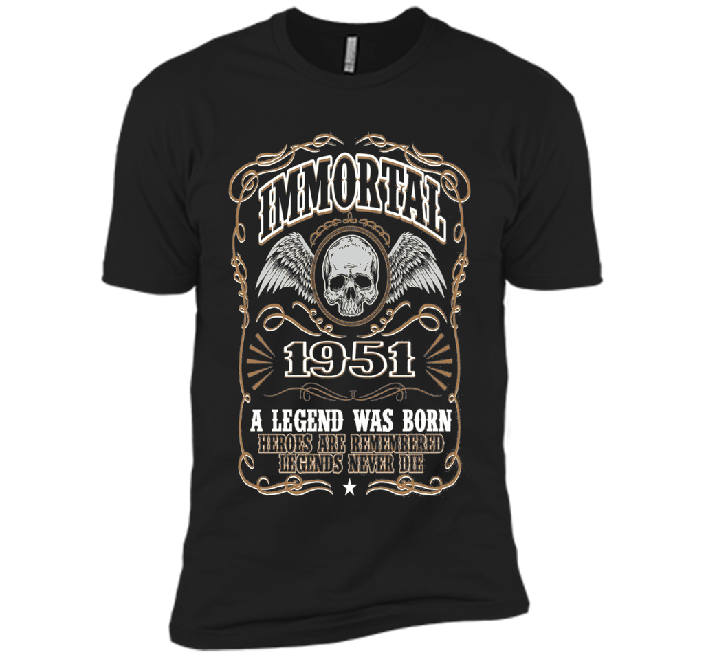Immortal 1951 T-Shirt. 65th Birthday Gift For Men.