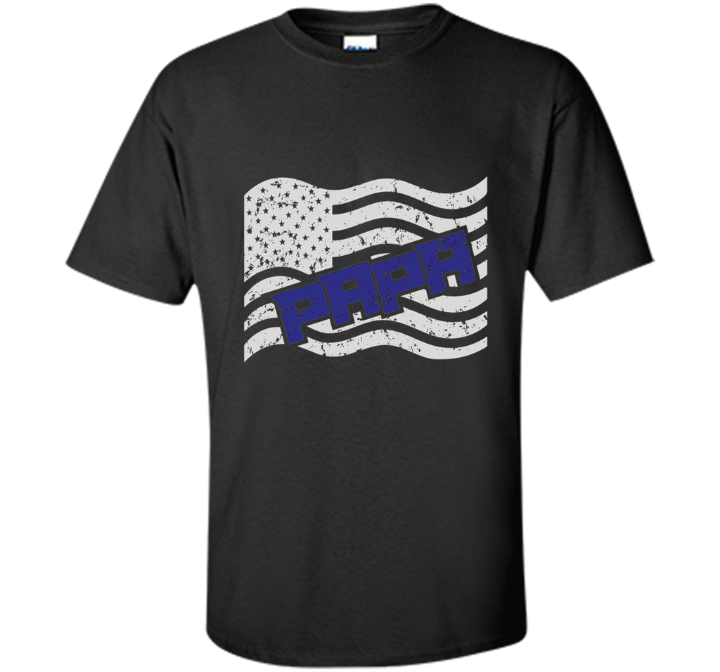 Papa on the American Flag Father's Day Gift T-shirt