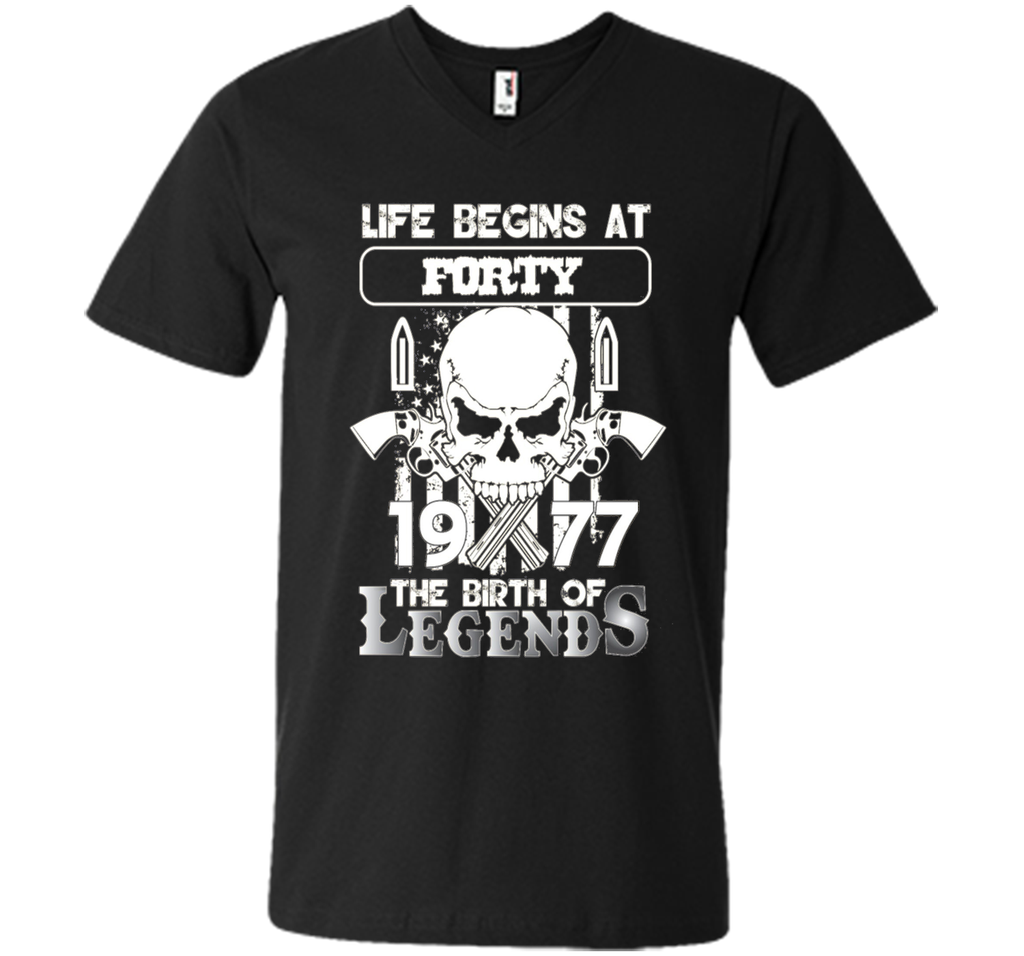 40th Birthday Gifts 1977 The Birth Of Legends T-Shirt t-shirt