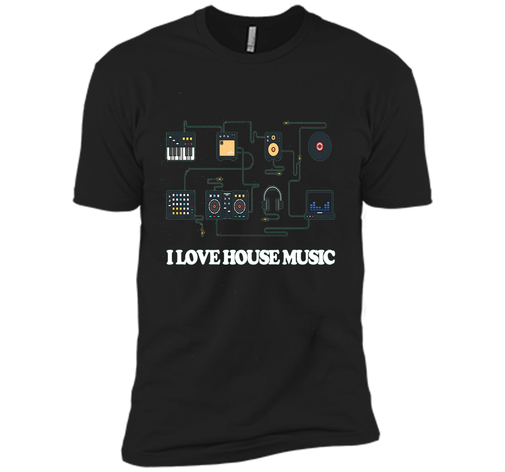 I Love House Music T-Shirt Electronic Music Apparel