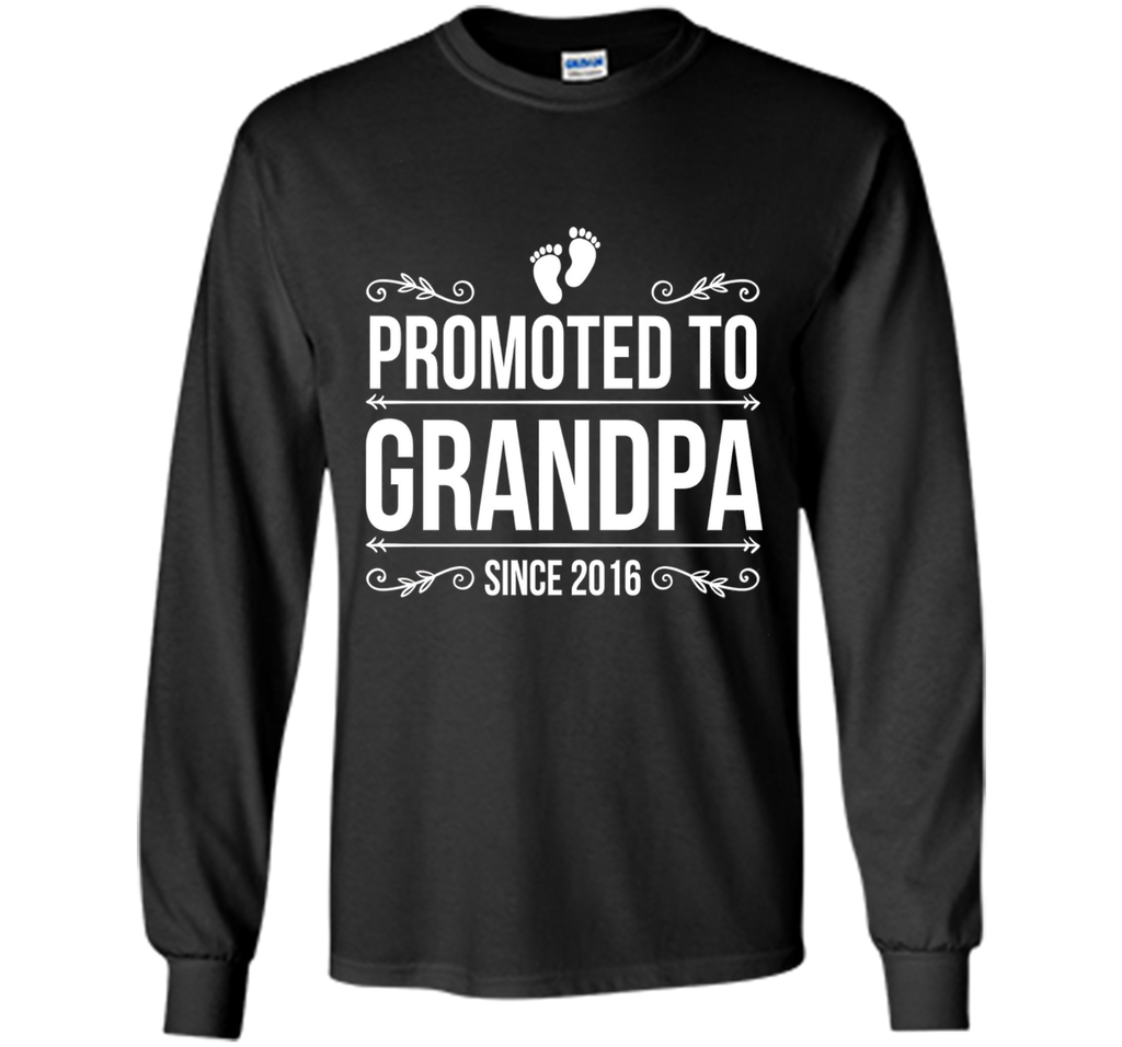Mens Promoted to Grandpa since 2016 Father's Day T-shirts 2017