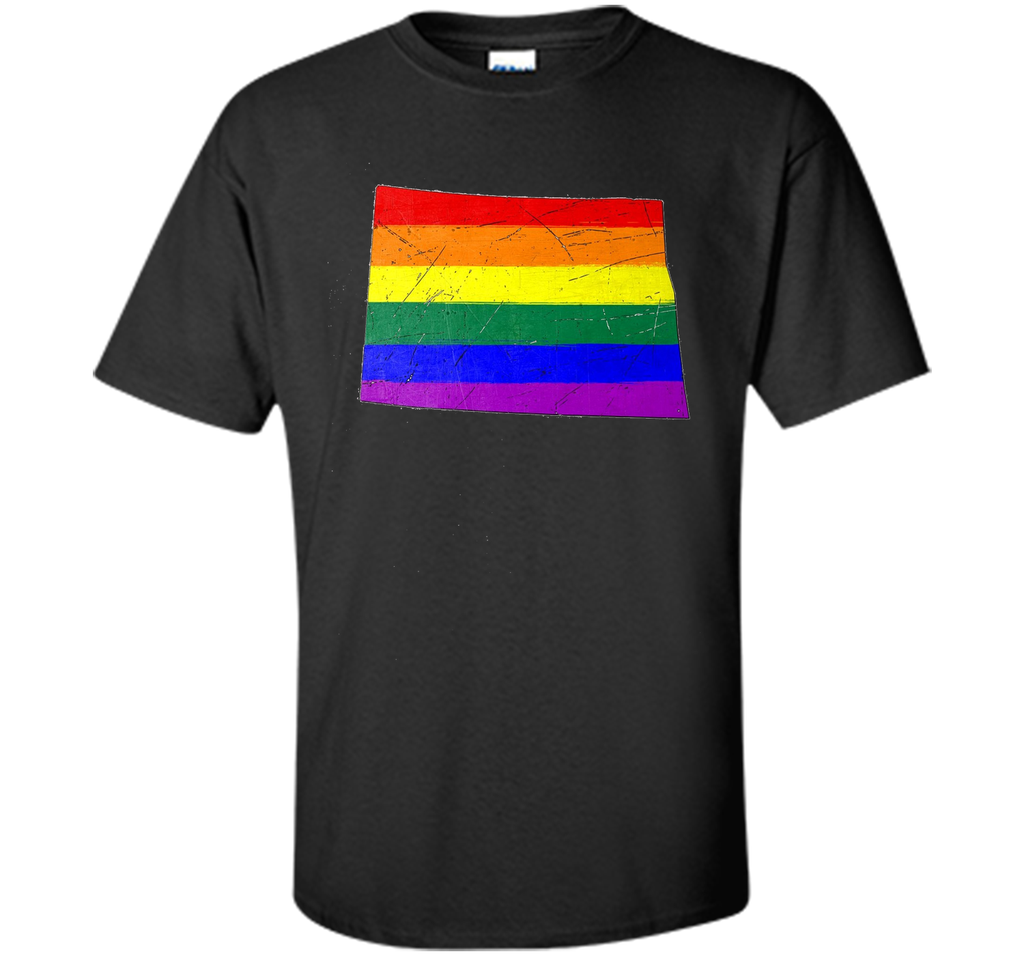 North Dakota Gay Pride Flag T-Shirt
