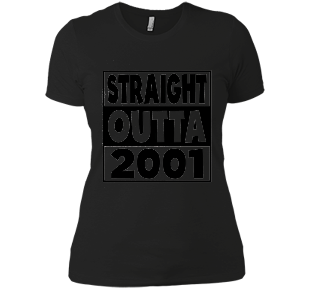 16th Birthday Gift T-Shirt Straight Outta 2001 White