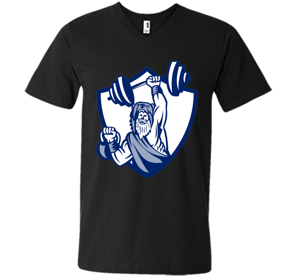 Berserker Lifting Barbell Kettlebell Crest Retro T-Shirt