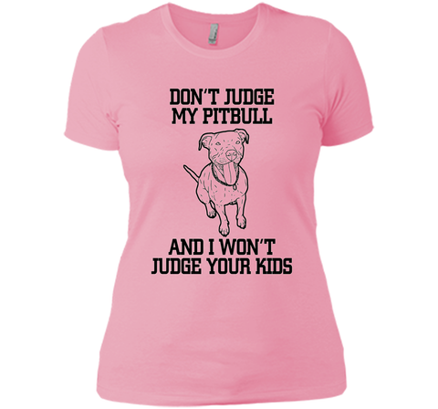 Cool Don't Judge My Pitbull Animal Owner Gifts T-Shirt