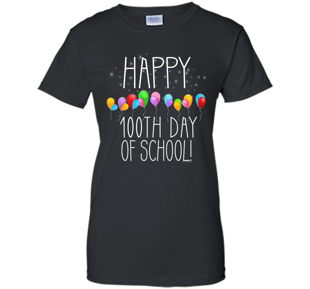 Happy 100th Day of School Party Balloons Teacher T-Shirt