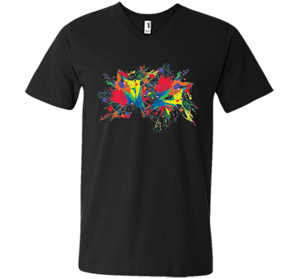Rainbow Paint Splatter LGBT Gay Pride T-Shirt