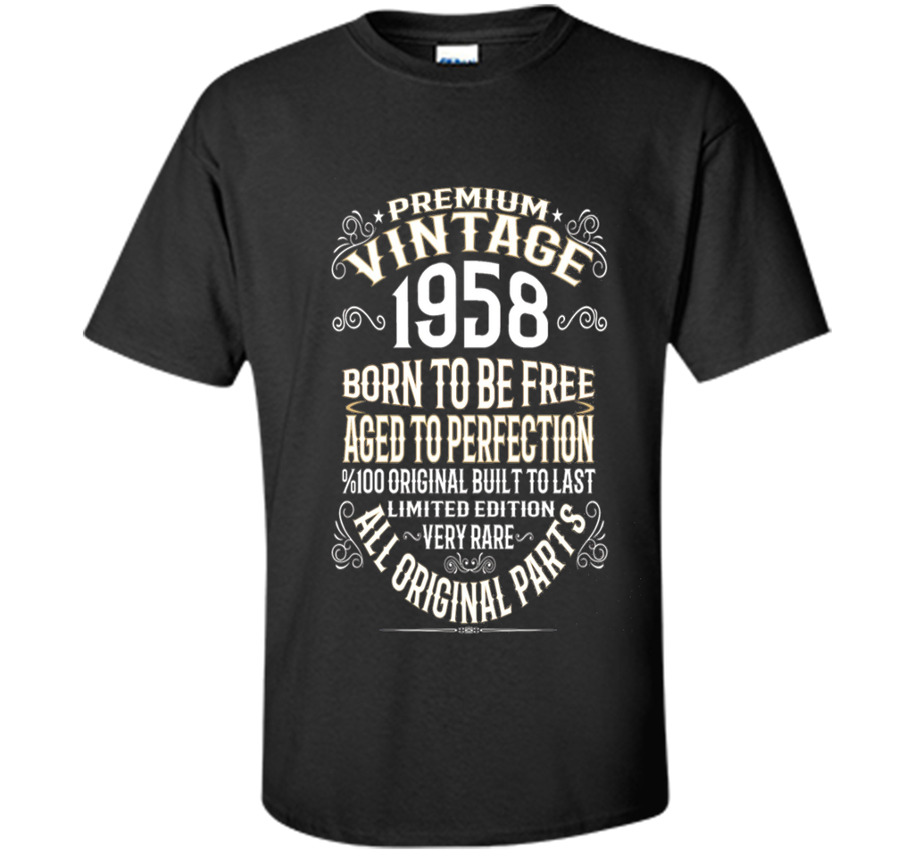 Premium Vintage 1958 Aged To Perfection 100% Genui T-Shirt