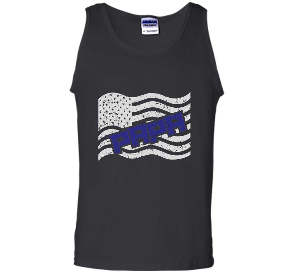 Papa on the American Flag Father's Day Gift T-shirt
