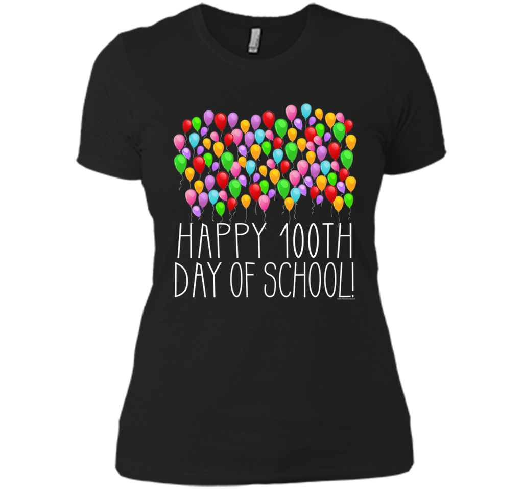 Count them 100 Balloons 100th Day of School Teacher T-Shirt