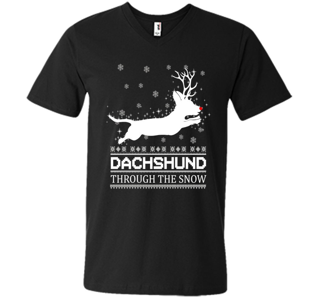 Dachshund Through The Snow T Shirt Lover Daschund Christmas