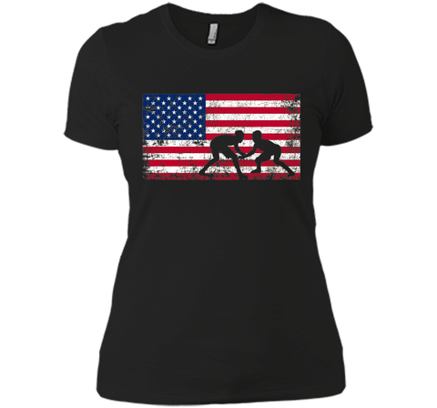 American Flag Wrestling T-shirt - Wrestling Team Gift