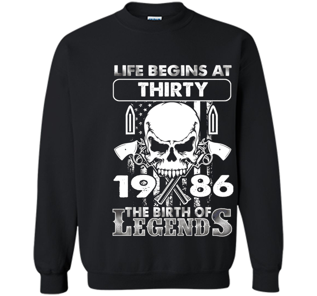 Life Begins At Sixty 1986 The Birth Of Legends - Gun TShirt