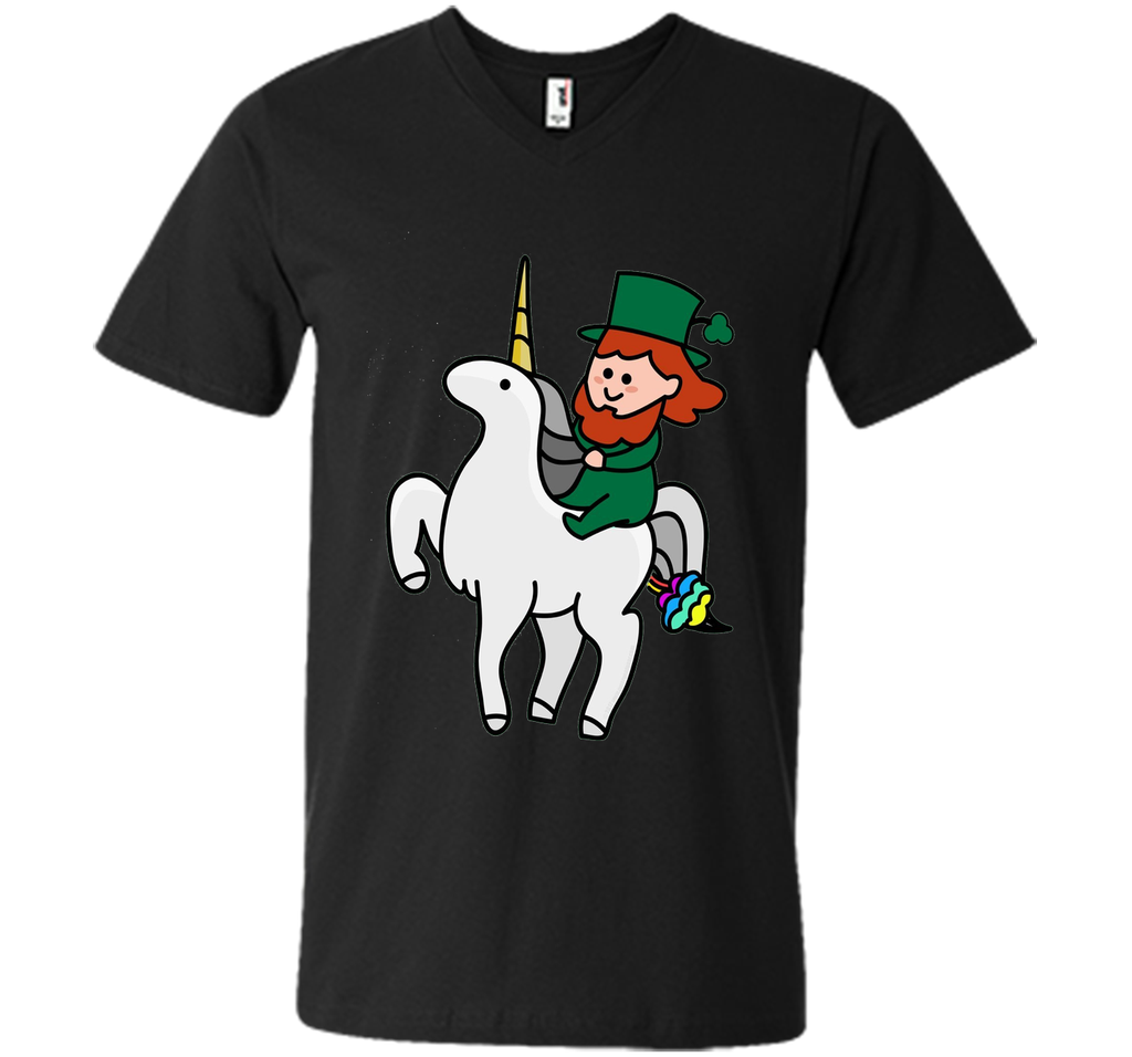 Funny St Patrick's Day Shirt - Leprechaun Riding a Unicorn