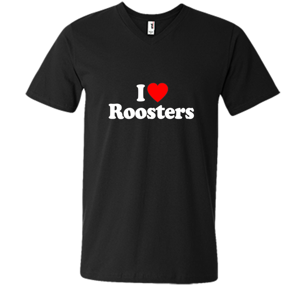 I Love Heart Roosters Funny T-Shirt