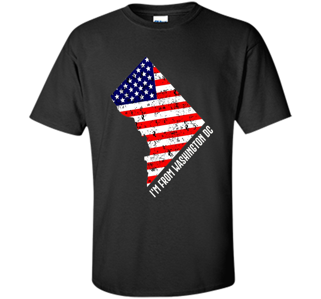 Proud of Washiongton DC USA flag Independence day Tshirt