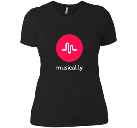 'musical.ly' T-Shirt (Black - Fitted Cut)