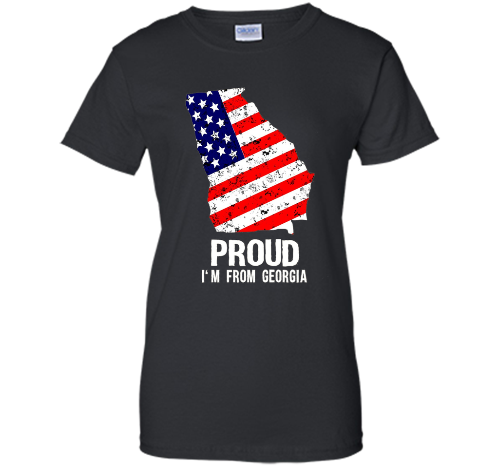 Proud of Georgia  -US flag Independence day Tshirt