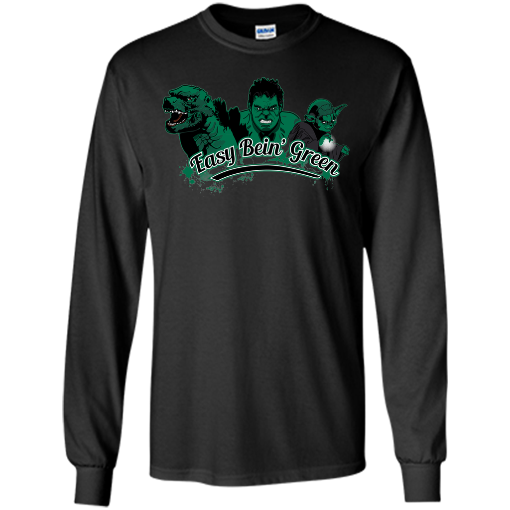 Easy Bein' Green-Cartoon graphic T-Shirt