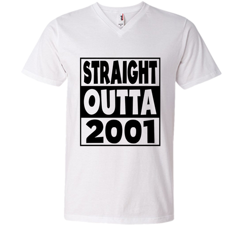 16th Birthday Gift T-Shirt Straight Outta 2001 White