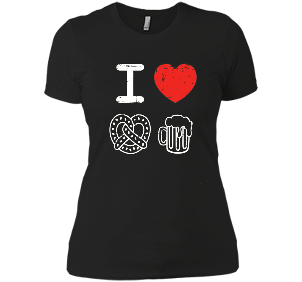 Oktoberfest I Love Pretzel and Beer Funny T Shirt