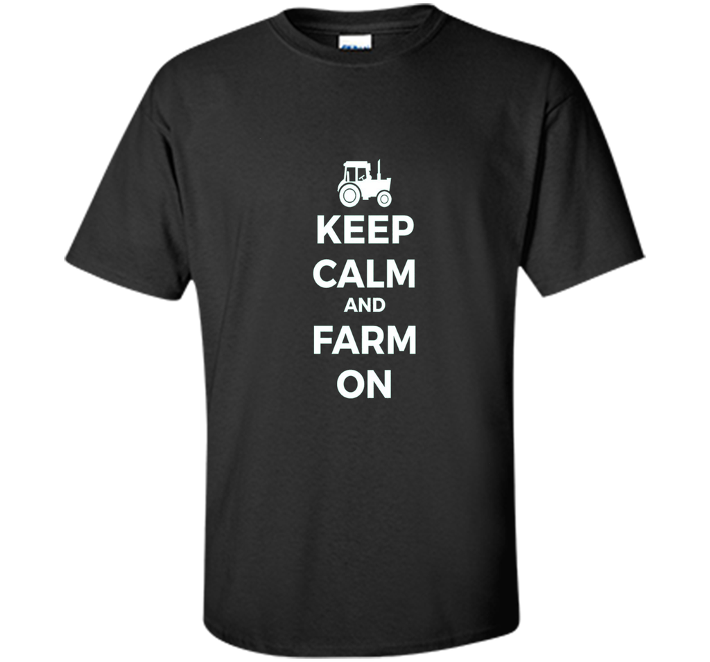 Farming Simulator - keep calm and farm on T-shirt (white)