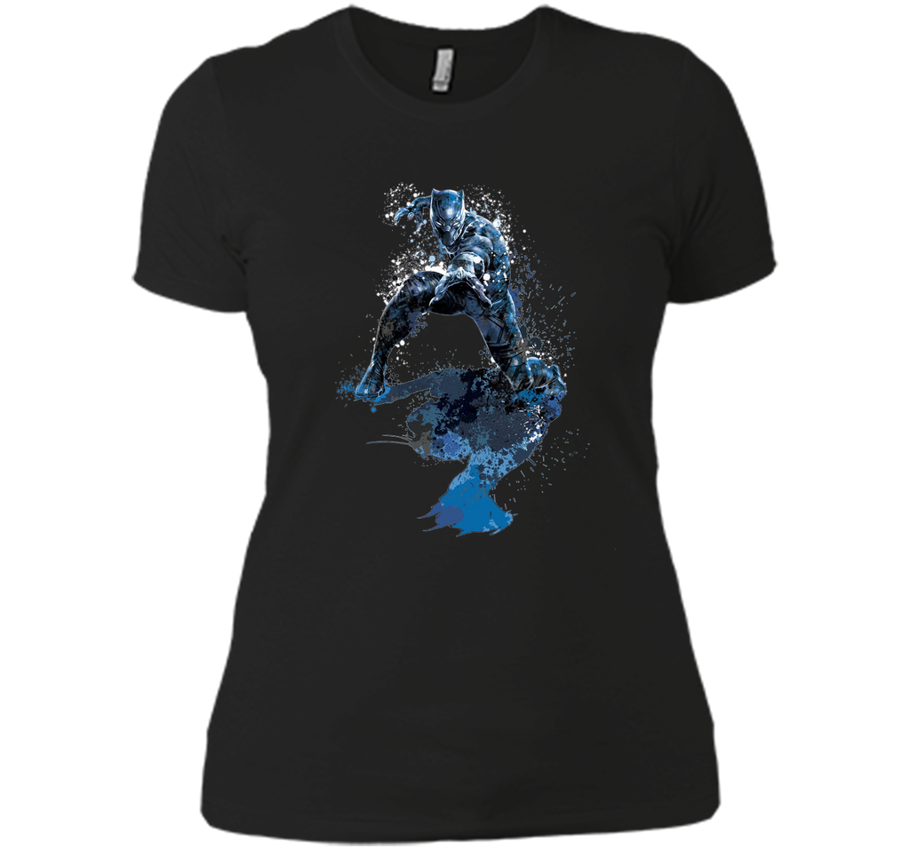 Black Panther Paint Splatter Graphic T-Shirt